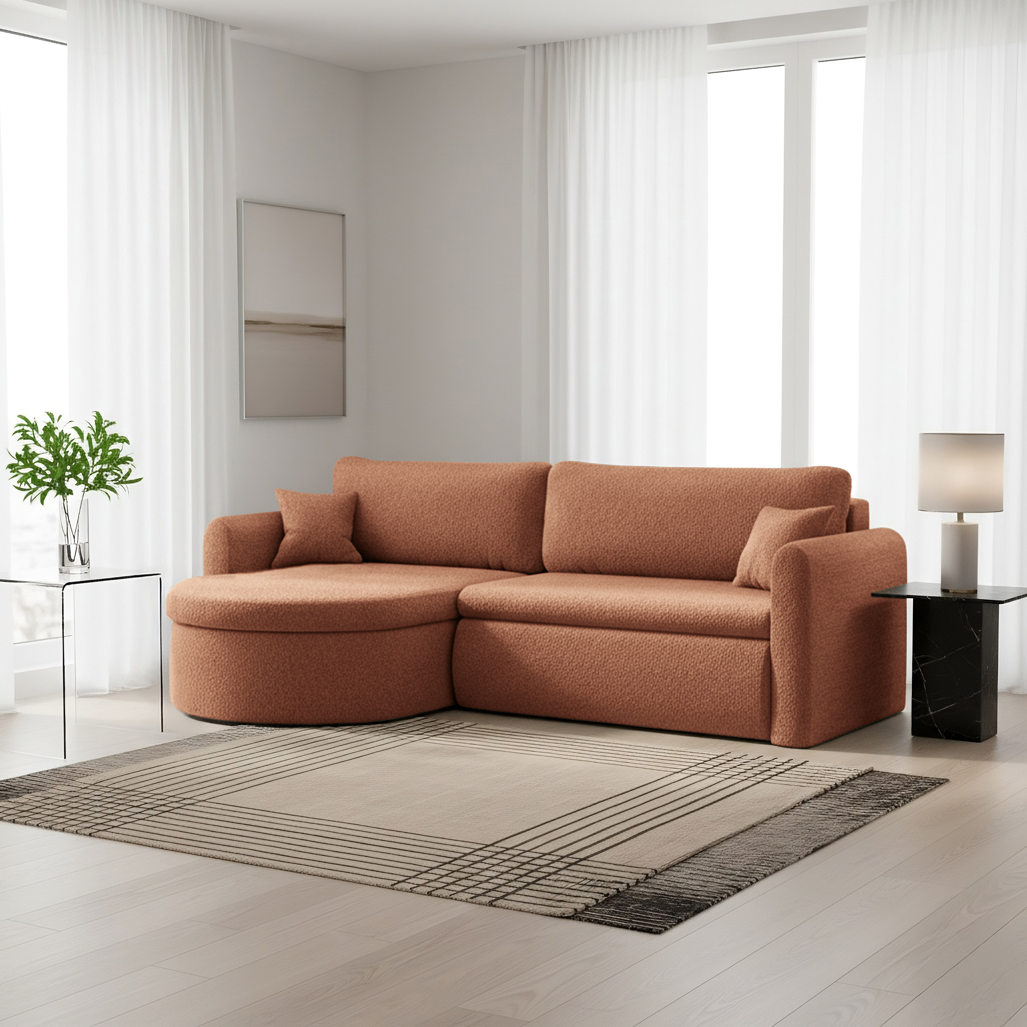 Verona L Ecksofa mit Schlaffunktion und Bettkasten